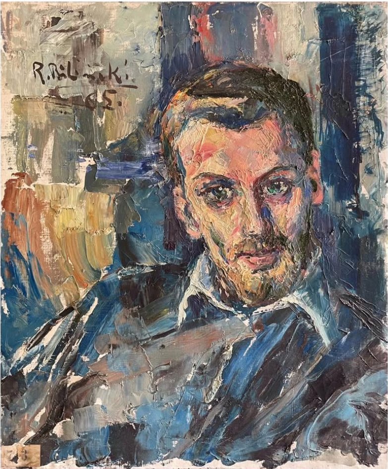 Guido Guerri dall'Oro Gallone, 11° Principe di Tricase — ritratto a olio di Roman Bilinski, 1965