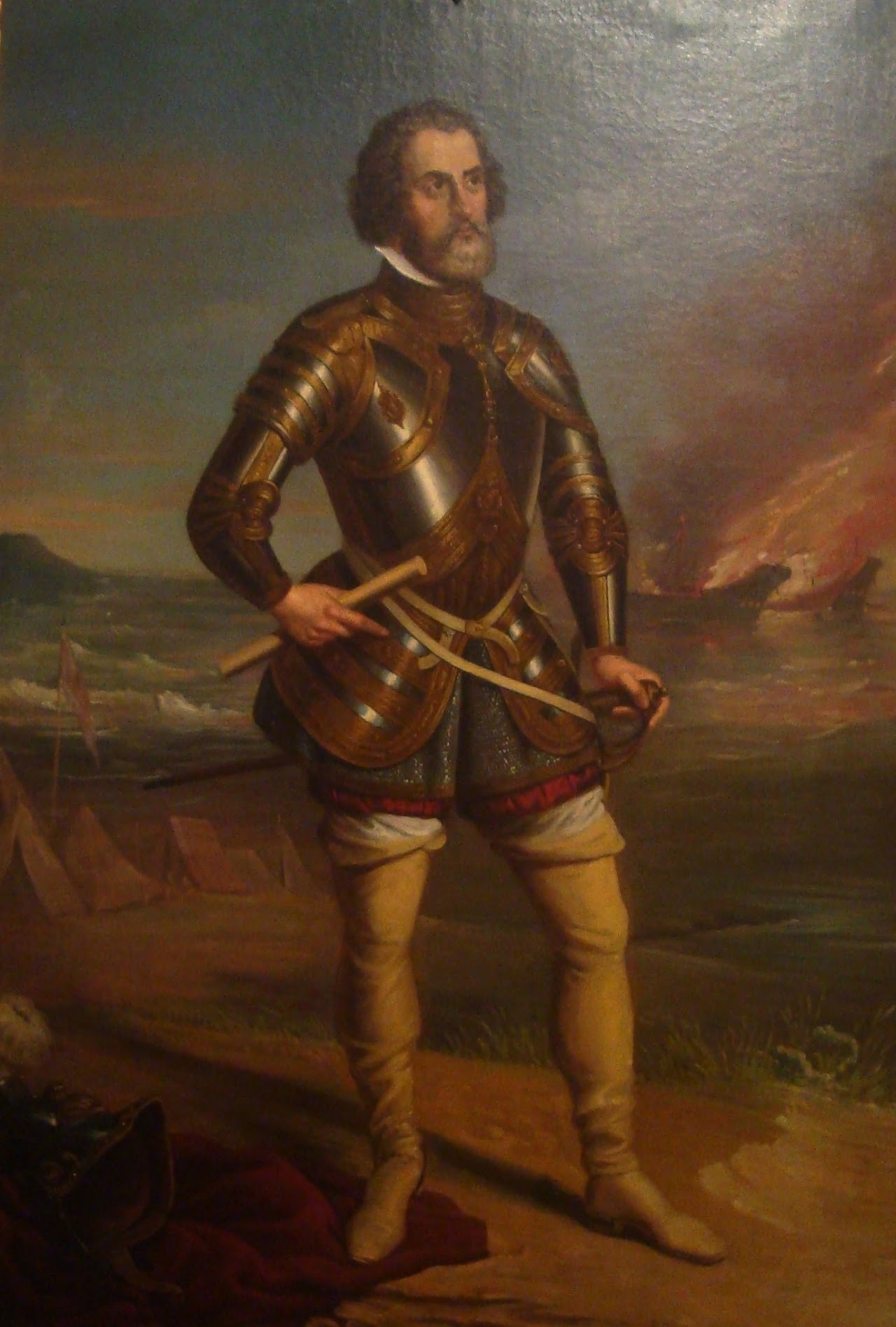 Ritratto di Hernán Cortés in abiti cinquecenteschi