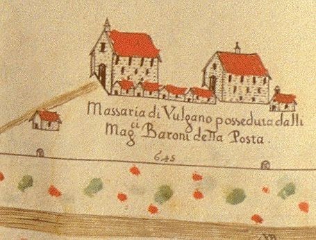 Illustrazione di una «masseria di pecore» dei Baroni della Posta