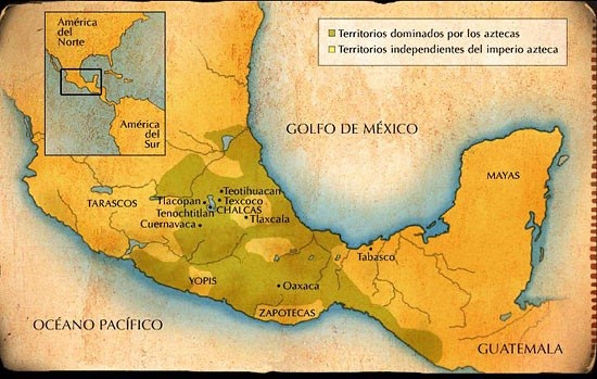 Illustrazione storica della conquista spagnola del Messico