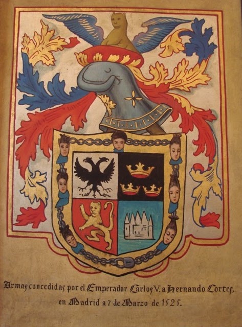 Stemma inquartato di Hernán Cortés, Marchese del Valle de Oaxaca