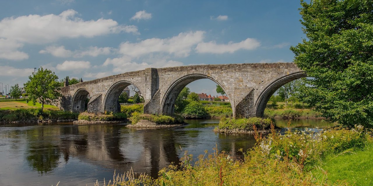 Veduta del ponte e del castello di Stirling