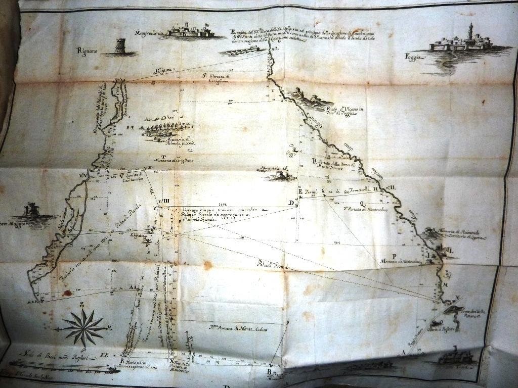 Mappa storica di un possedimento della famiglia della Posta